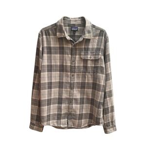 Patagonia Mens Organic Cotton Flannel Plaid Long Sleeve Shirt Size Medium